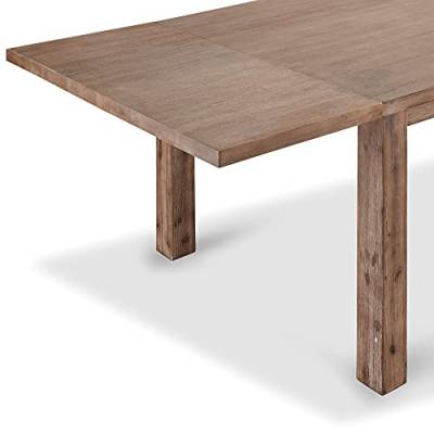 Ibbe Design Ansteckplatte Tischplatte für Alaska Ausziehbar Esstisch Natur Massiv Braun Lackiert Akazie Holz Esszimmer Tisch, L50xB90xH2,5 cm von Ibbe Design