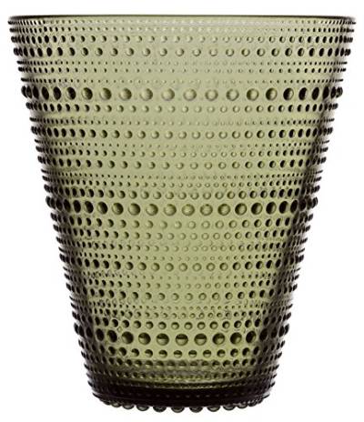Iittala 1025722 Kastehelmi Vase 154mm, moosgrün, Glas von Iittala