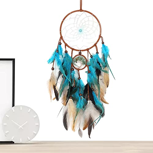 Traumfänger - Schöne Lebensbäume Dream Dream Feather Catchers | Handgemachtes traditionelles rundes Netz für Wandbehang, Schlafzimmer, Kinder, Heimdekoration, Kinderzimmer, Wandkunst Imtrub von Imtrub