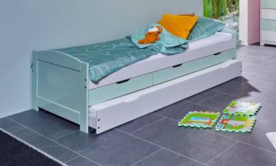 Inter Link Funktionsbett Prati Bett, Funktionsbett aus Massivholz, 2in1 Kinder und Jugendbett, mit Schubladen von Inter Link