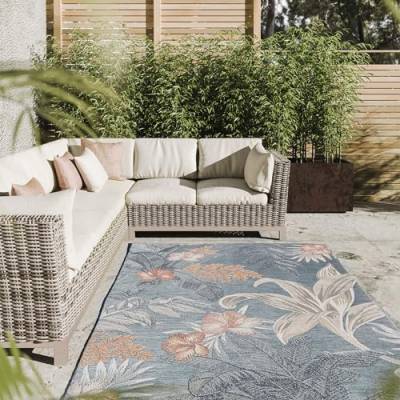 Interiyou Outdoor Teppich Florenz - 160x230 cm Multicolor - Wetterfest & UV-beständig für Balkon, Terrasse und Garten - Flachgewebe Aussenteppich von Interiyou