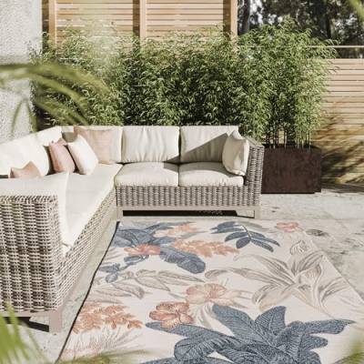 Interiyou Outdoor Teppich Florenz - 200x300 cm Multicolor - Wetterfest & UV-beständig für Balkon, Terrasse und Garten - Flachgewebe Aussenteppich von Interiyou