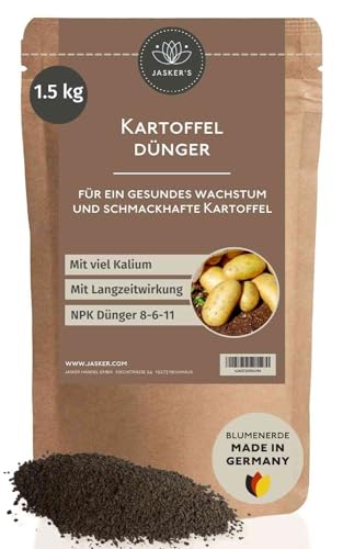 JASKER'S Kartoffeldünger 1.5 Kg - Für gesunde, Dicke und schmackhafte Kartoffel - Organischer Dünger für Kartoffel von JASKER'S