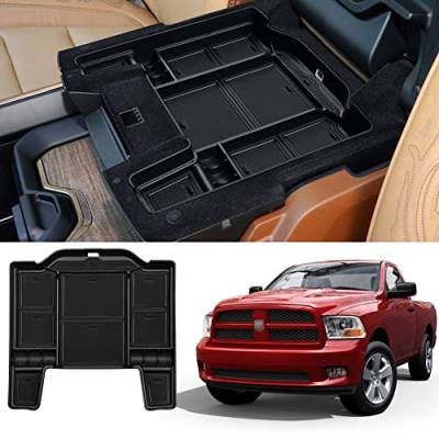 JSCARLIFE Mittelkonsole Organizer Tray für RAM 1500 2500 3500 2019-2021, Armlehne Aufbewahrungsbox Armlehne Organizer für Pickup Truck Konsole Ablagefach RAM 1500 Zubehör von JSCARLIFE