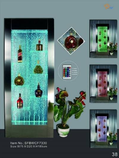 JVmoebel Trennwandplatten, Led Wasser Wand Bar Regal Säule Wassersäulen Theke Regale Designer von JVmoebel