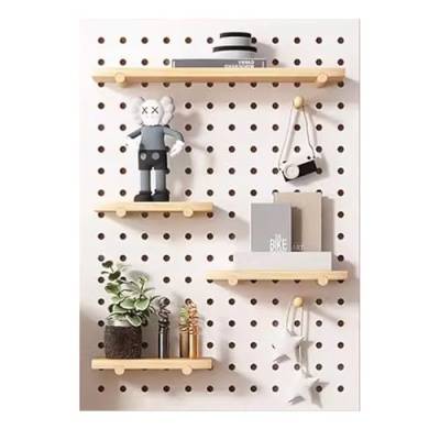 JXYQZD Peg Board, Holz-Stecktafel Zur Wandmontage, Display-Aufbewahrung, Stecktafel-Panel-Set, Wand-Organizer für Zuhause, Büro, Garage (Color : Wit, Size : 31x23 in) von JXYQZD