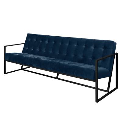 Jack & Alice Sofa Charm I 3-Sitzer Marineblau Microfaser 216x74x86 cm von Jack & Alice