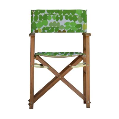 Jan Kurtz - Maxx Regiesessel - flower greenwich leaf/Designers Guild Stoff/BxHxT 51x85x53cm/Gestell Teak massiv von Jan Kurtz