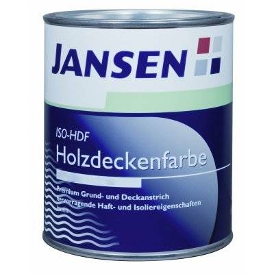3x Jansen ISO-HDF Holzdeckenfarbe 750 ml - matt von Jansen