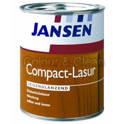 JANSEN Compact-Lasur Dickschichtlasur für Holz 750ml teak von Jansen