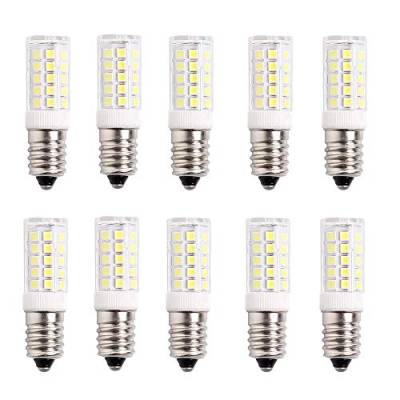 E14 LED Birne Kaltweiß Birne, 5W 6000K LED Lampe 550LM, Glühbirne E14 ersetzt 50W Halogenlampen, Kein Flackern Kühlschranklampe Nicht Dimmbar, Led Mais Birne für Dunstabzugshaube Wandlampen, 10 Stück von Jiotouhu