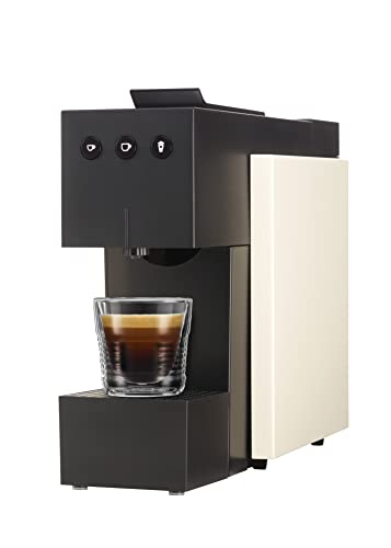 K-fee SQUARE Kapselmaschine für Kaffee, Tee & Kakao | kompakte Kaffeemaschine | schnelles Aufheizen | 0,8 L Wassertank | 19 Bar | Farbe Nude von K-FEE