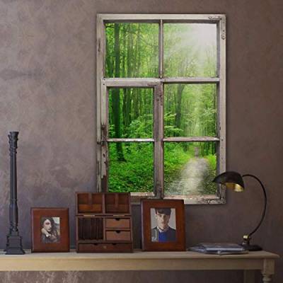 Wald Wandtattoo Natur Fenster mit Aussicht Holzoptik klebetapete selbstklebend wand tatoo deko 68x1 von K&L Wall Art