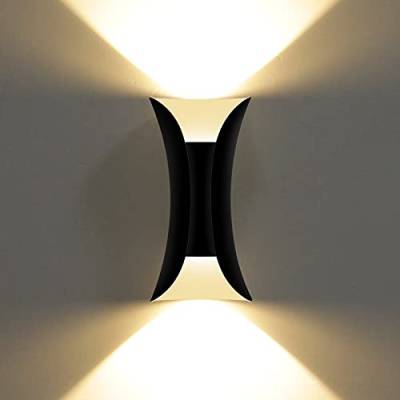 KAWELL 10W Kreativ Modern Wandleuchte LED Wandlampe Wasserdicht IP65 Aluminium LED Wandbeleuchtung Innen Außen für Badezimmer Schlafzimmer Treppen Eingang Flur Korridor Wohnzimmer von KAWELL