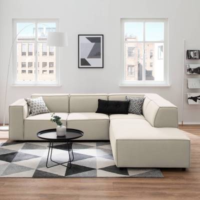 Ecksofa Kinx III 2-Sitzer Altweiß Strukturstoff 259x70x234 cm (BxHxT) Modern von Studio Copenhagen