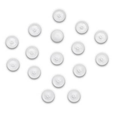 100 Abdeckkappen für Torx-Schrauben - Torx Schraubenabdeckung aus Kunststoff in verschiedenen Größen (TX 15, Weiß) von KLAMA