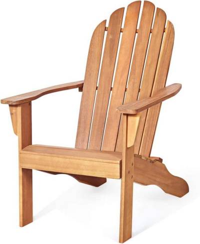 KOMFOTTEU Gartenstuhl Adirondack Stuhl, aus Akazienholz, bis zu 160kg Belastbar von KOMFOTTEU