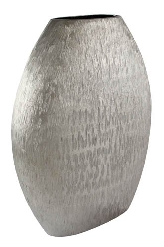 Kaheku Vase Abius oval silber 27x7,5x34,5h 1211000197 von Kaheku