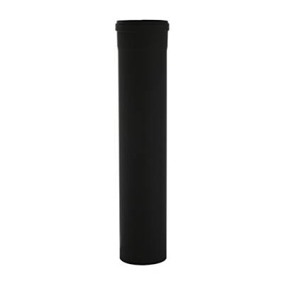 Kamino Flam Ofenrohr schwarz, Abgasrohr speziell für Pelletöfen geeignet, Rauchrohr aus Stahl mit hitzebeständiger Senotherm® Beschichtung, geprüft nach Norm EN 1856-2, Maße: L 750 x Ø 100 mm von Kamino-Flam