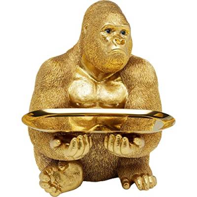 Kare Design Figur Gorilla Butler, Gold, Ablage, Deko, Geschenkartikel, Accessoires, (H/B/T) 37x28,5x32cm von Kare