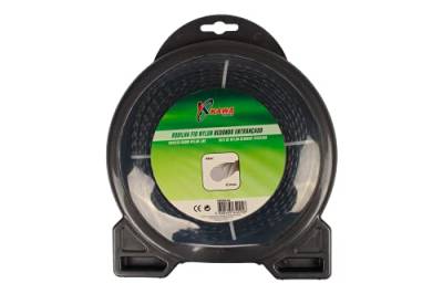 Kawapower KW203-44 Rundes geflochtenes Nylonfaden 3 mm 44MT, Schwarz von Kawapower