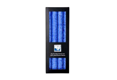 Kerzenfarm Hahn Tafelkerze stabkerze dunkelblau 22x250mm 4er Set 100% stearin von Kerzenfarm Hahn