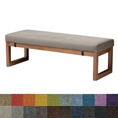 Kimgull Bankauflage Sitzkissen, Bequeme Waschbare Rutschfestes Sitzkissen für Gartenbank Schaukel, Terrasse, Esstisch, Bank, Drinnen, Viele Farben und Größen,(150X40X5CM Reiskaffee) von Kimgull