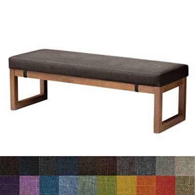 Kimgull Bankauflage Sitzkissen, Bequeme Waschbare Rutschfestes Sitzkissen für Gartenbank Schaukel, Terrasse, Esstisch, Bank, Drinnen, Viele Farben und Größen,(150X45X5CM Braun) von Kimgull