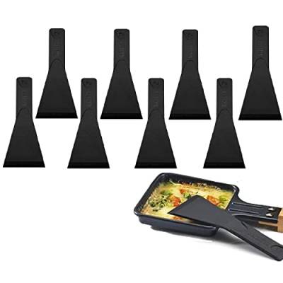 Raclette Schieber,Raclette Spatel,Raclette Pfannenwender Küchenwerkzeuge,8PCS Küchenutensilien für Antihaft Pfannen Käse Grills Gourmet Bretter Bratpfannen Fondue von Kiuiom