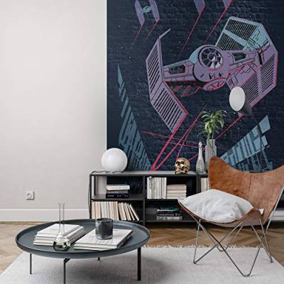 Komar Vlies Fototapete Star Wars Classic Concrete TIE-Fighter | Größe: 200 x 280 cm (Breite x Höhe), Bahnbreite 50 cm | Tapete, Wandbild, Dekoration, Kinderzimmer, | DX4-038, bunt von Komar