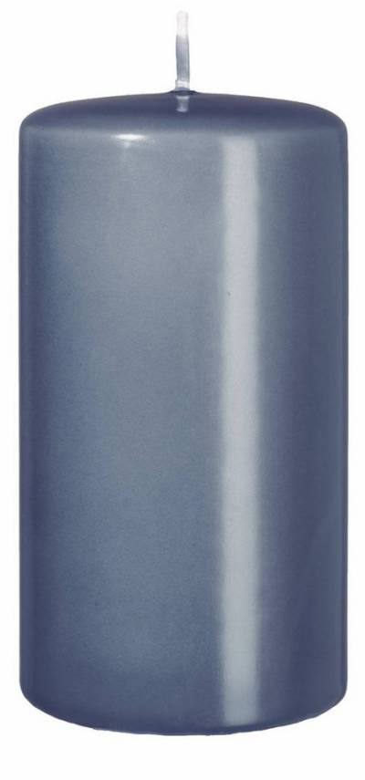 Kopschitz Kerzen Stumpenkerze Flachkopf-Stumpenkerzen Pacific Blau Grau 100 x Ø 40 mm, 16 Stück von Kopschitz Kerzen