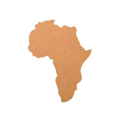 Kork-Deko Afrika als Pinnwand aus Kork XXL ca. 80x50 cm | Umriss Afrika von Kork-Deko
