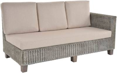 Krines Home Chaiselongue Moderne Recamiere Vermont Rattanliege Chaiselongue Lounge Liege Sofa, mit einer Armlehne, mit Polster von Krines Home