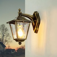 Außenleuchte Wand Garten Hof IP43 E27 Messing massiv Rustikal Wandlampe außen - Messing Antik von LICHT-ERLEBNISSE