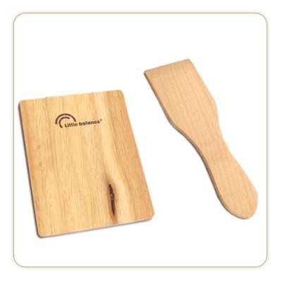 LITTLE BALANCE 8503 Wood 4 Raclette-Set, 8-teiliges Set, Raclette-Zubehör, 4 Spatel + 4 Holzbögen, Raclette-Set 4 Personen von LITTLE BALANCE