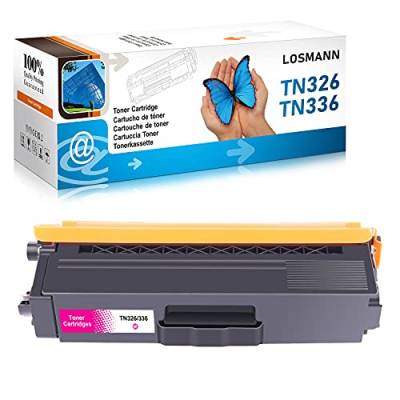 1x LOSMANN Magenta Toner Kompatibel für TN-336 TN-326 für Brother DCP-L8400CDN DCP-L8450CDW HL-L8250CDN HL-L8300 Series HL-L8350CDW HL-L8350CDWT MFC-L8600CDW MFC-L8650CDW MFC-L8850CDW TN-321 von LOSMANN