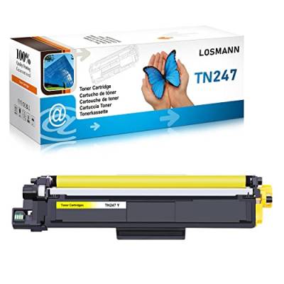 LOSMANN 1x Gelb Toner Kompatibel für Brother TN-247 TN-243 für Brother MFC-L3770CDW MFC-L3750CDW HL-L3230CDW HL-L3210CW MFC-L3710CW DCP-L3550CDW MFC-L3730CDN DCP-L3510CDW HL-L3270CDW DCP-L3517CDW von LOSMANN