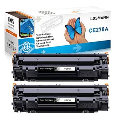 LOSMANN 2x Toner Kompatibel für HP CE278A 78A für HP Laserjet Pro M1530 MFP, M1536 DNF MFP, M1537 DNF MFP, M1538 DNF MFP, M1539 DNF MFP, P1560, P1566, P1600, P1606 DN, P1607 DN, P1608 DN, P1609 DN von LOSMANN