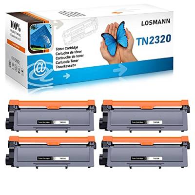 LOSMANN 4x Toner Kompatibel für Brother TN-2320 TN2320 für Brother DCP-L2560DN L2560DW L2700DW MFC-L2701 L2700DN L2700DW L2701DW L2703DW L2720DW L2740CW L2740DW HL-L2300D L2320D L2321D L2340DW von LOSMANN