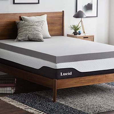 LUCID Memory Foam Matratzen Topper 180x200cm mit Bambuskohle, 10 cm dicke Matratzenauflage 180 x 200 cm von LUCID