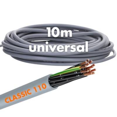 10 Meter Lapp 1119012 Ölflex Classic 110 - PVC Steuerleitung 12x0,5 mm² I Steuerkabel 12 adrig I Mantelleitung 12G0,5 mm² mit grün-gelben Schutzleiter von Lapp