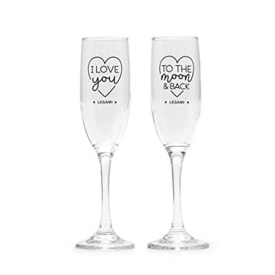 Legami - 2er Set Champagnerflöten, Weingläser, 150 ml von LEGAMI