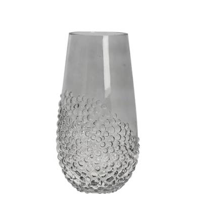Lene Bjerre Dornia Vase graues Glas 15,5x30cm von Lene Bjerre
