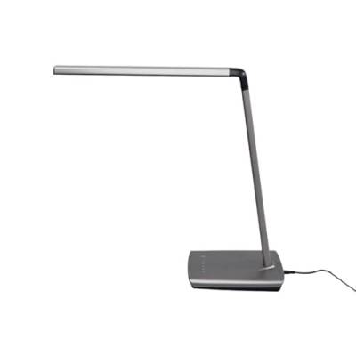Lindby LED Tischlampe 'Kuno'mit USB Anschluss dimmbar (Modern) in Alu u.a. für Arbeitszimmer & Büro (1 flammig,) - Tischleuchte, Schreibtischlampe, Nachttischlampe von Lindby