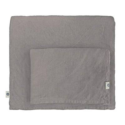 Linen & Cotton Weicher Griff Bettwäsche Set Alicia - 100% Leinen Gewaschen, Taupe (200 x 200 cm) Bettbezug Bettdeckenbezug Deckenbezug Einfarbig Wendebettwäsche Bett Doppelbett Schlafzimmer Hotel von Linen & Cotton