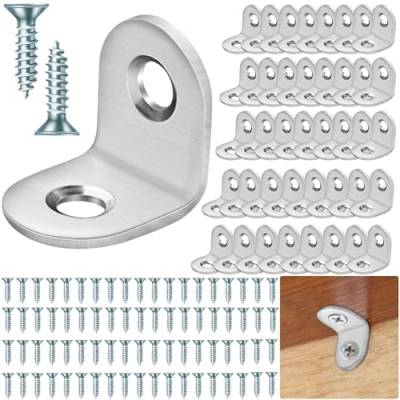 40 Stück Winkelverbinder Edelstahl Winkel 20X20mm Kleine Winkel mit 80 Edelstahl Screws Metallwinkel 90 Grad Winkeleisen für Holz Möbel Tabelle Stuhl Bücherregal Schränke Anbau Winkel Bracket von Lonely high heels