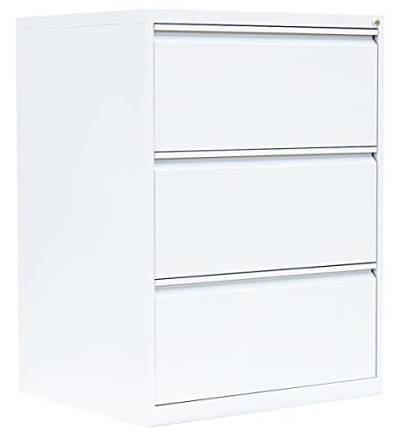 Lüllmann Büro Hängeregistratur Schrank komplett montiert weiß Hängeregisterschrank 101x76x62cm (HxBxT) mit 3 Schüben doppelbahnig 561327 von Lüllmann