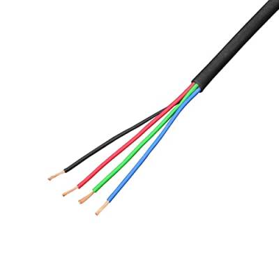 Lumonic 4x 0,34mm² LED Steuerleitung schwarz 10m I ummanteltes 4 adriges Kabel flexibel I Geschirmtes Steuerkabel, LiYY Verlängerung, Stromkabel von Lumonic