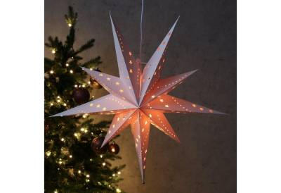 MARELIDA LED Stern Papierstern Emma Weihnachtsstern Faltstern Leuchtstern 58cm von MARELIDA