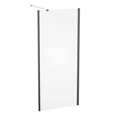 Marwell Seitenwand BRIGHT 80x195 cm Duschkabine mit hochwertigen Aluminiumprofil in chrom Duschabtrennung mit Abperleffekt Dusche aus Einscheibensicherheitsglas von MARWELL